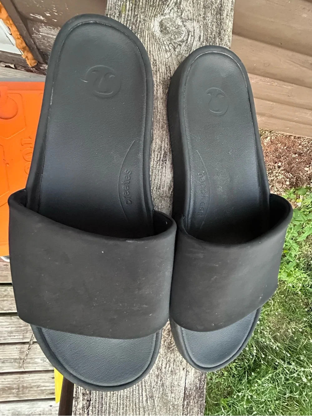 Lululemon Men’s Restfeel Slide Sandals Black Graphite Grey Size 12 Recovery